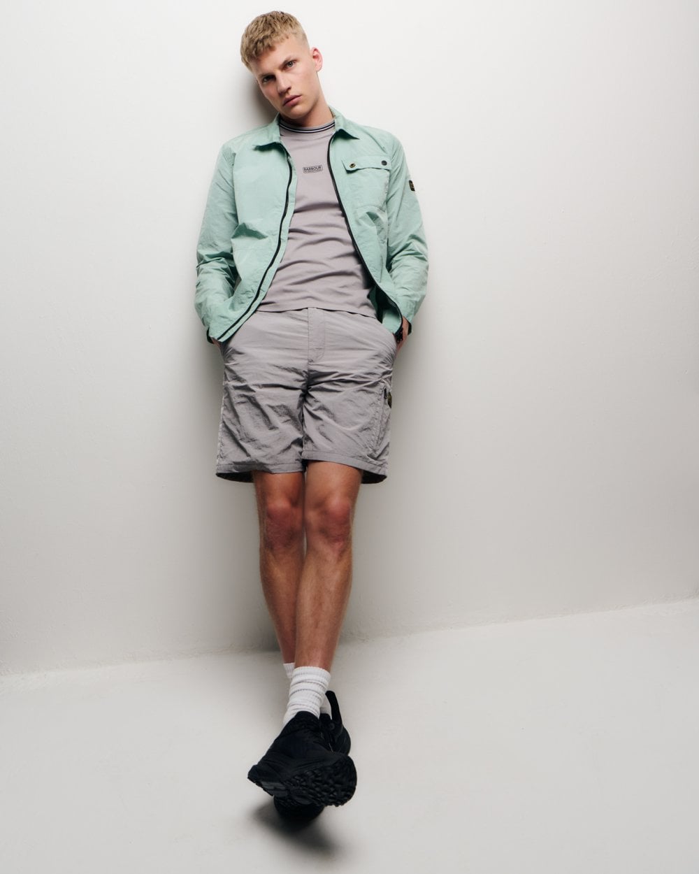 Barbour International Inline Mens Overshirt - Granite Green