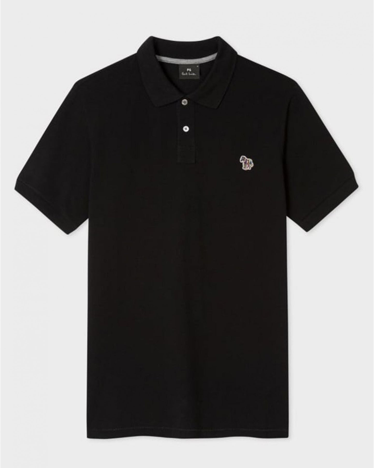 PS Paul Smith Mens Organic Cotton Zebra Logo Polo Shirt - 79 Black