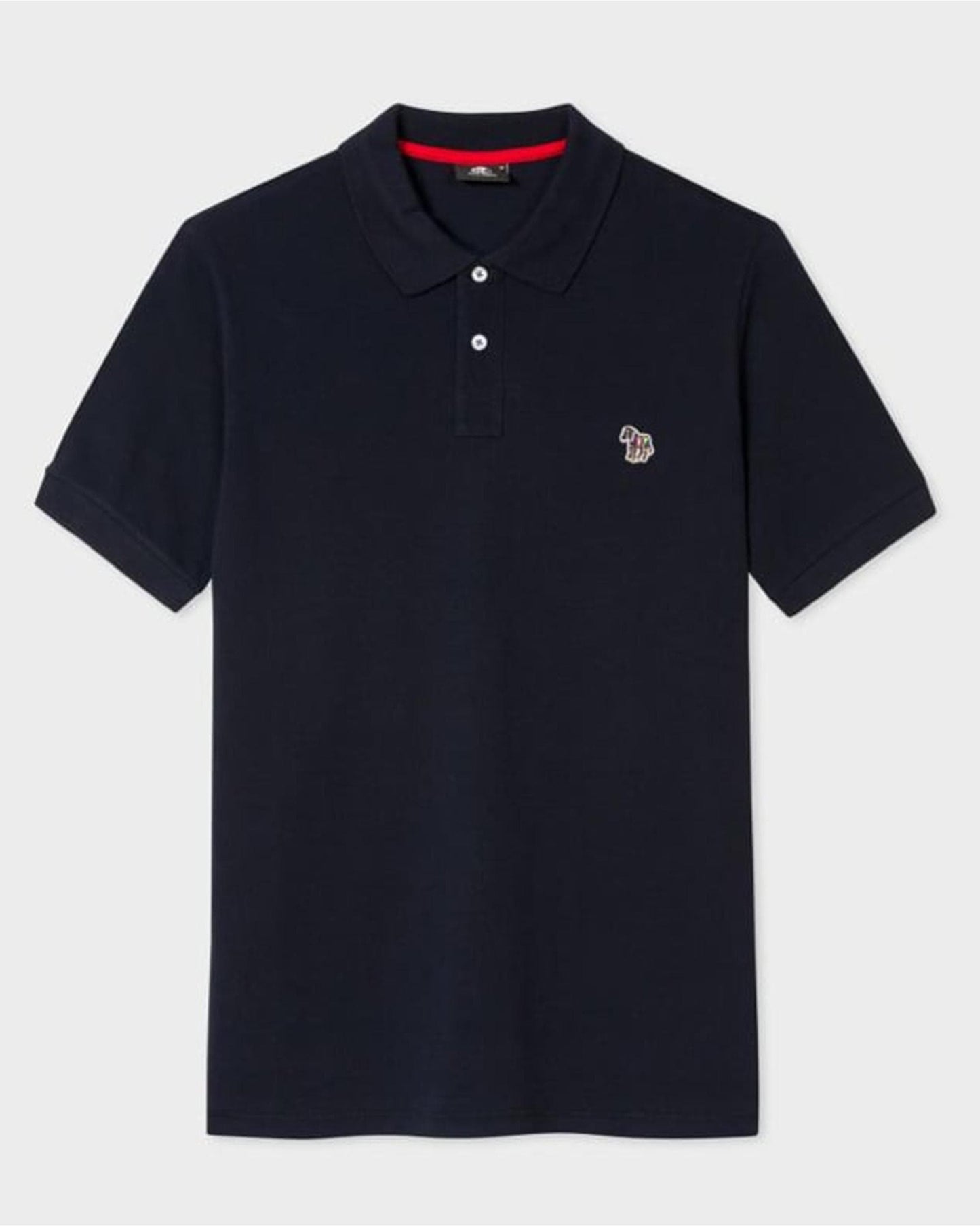 PS Paul Smith Mens Organic Cotton Zebra Logo Polo Shirt - 49 Very Dark Navy