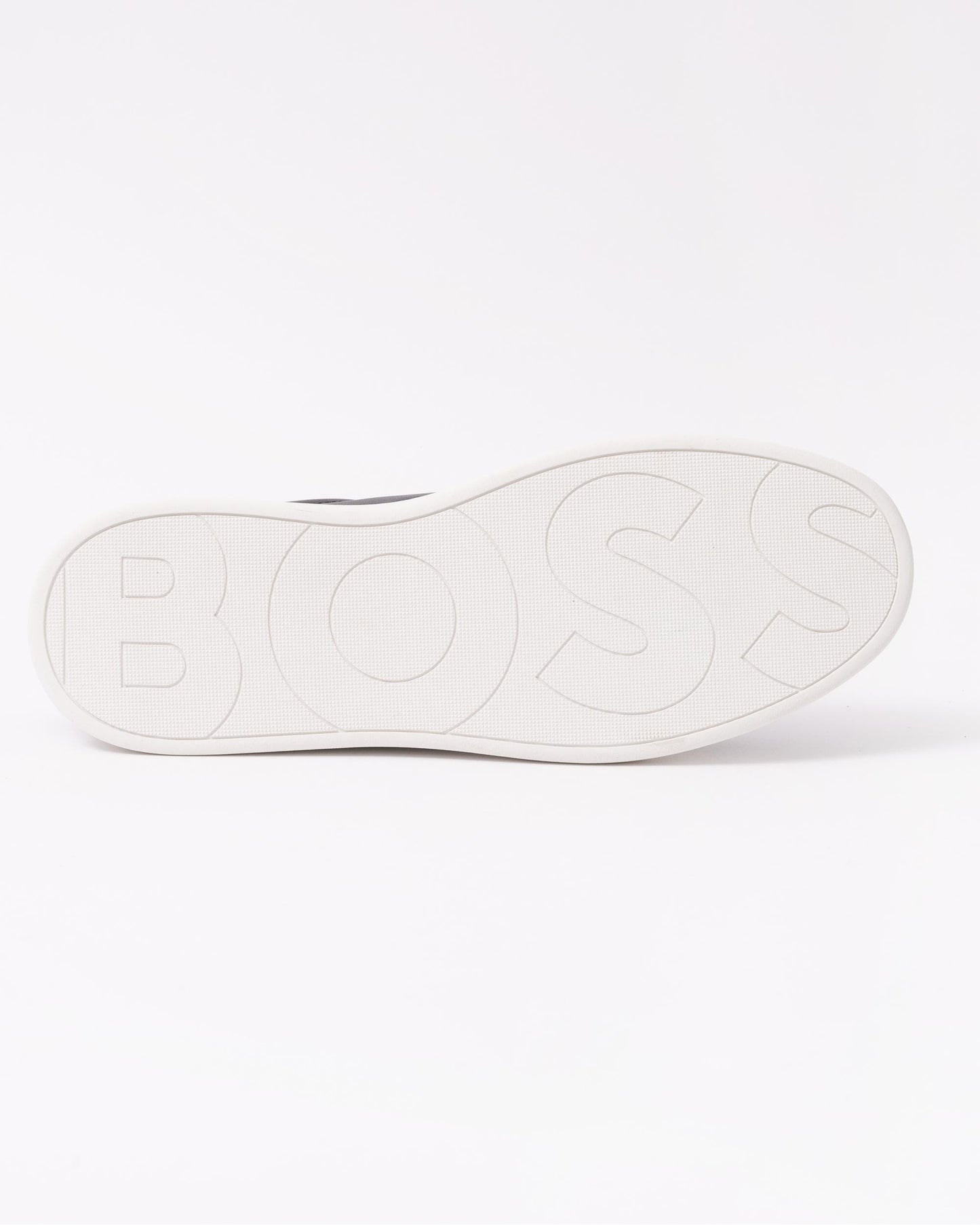 BOSS Orange Clint Tenn Mens Leather Trainers with Signature-Stripe Details