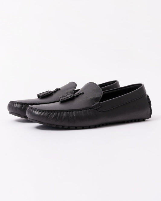 BOSS Orange Mens Calf Leather Driving Moccasins - Black 001