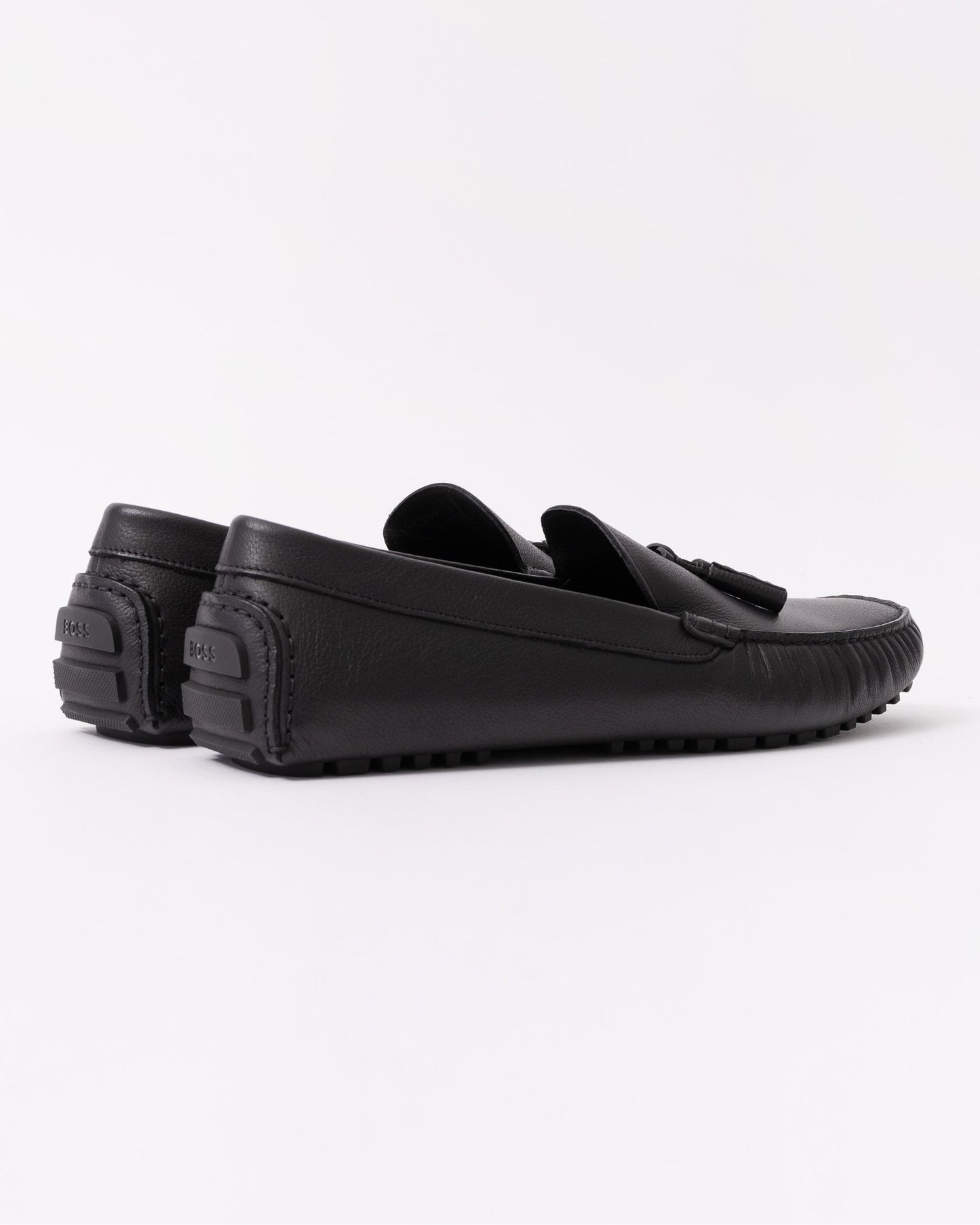 BOSS Orange Mens Calf Leather Driving Moccasins - Black 001