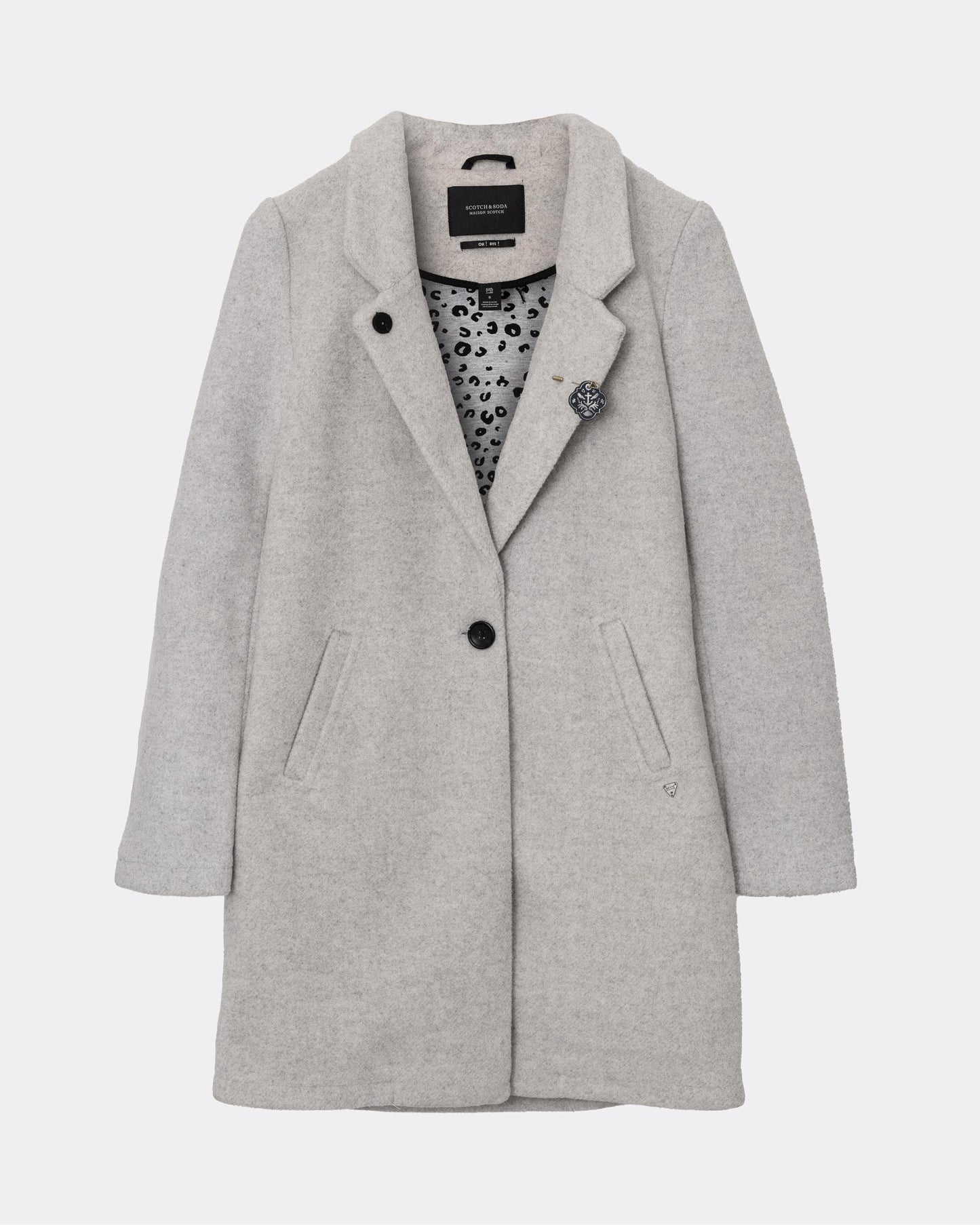 Maison Scotch Bonded Wool Womens Coat