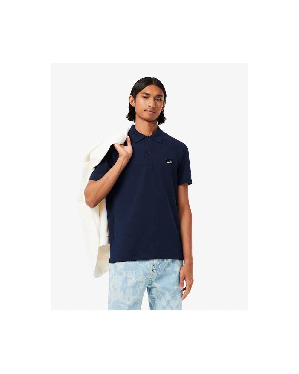 Lacoste Short Sleeved Mens Polo Shirt - Navy Blue 166