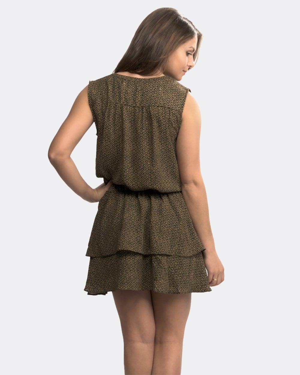 Maison Scotch Silky Feel Sleeveless Printed Womens Summer Dress