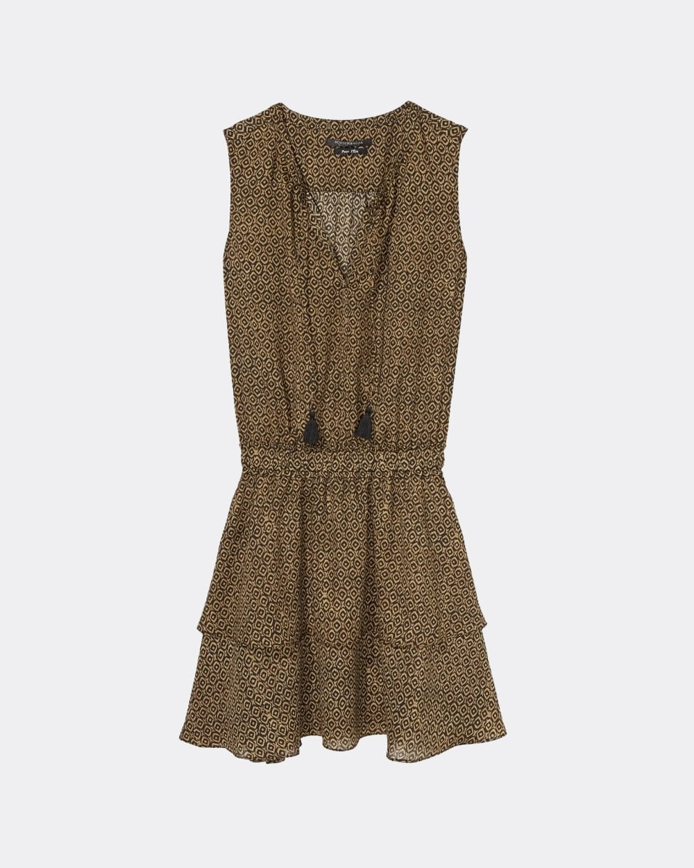 Maison Scotch Silky Feel Sleeveless Printed Womens Summer Dress