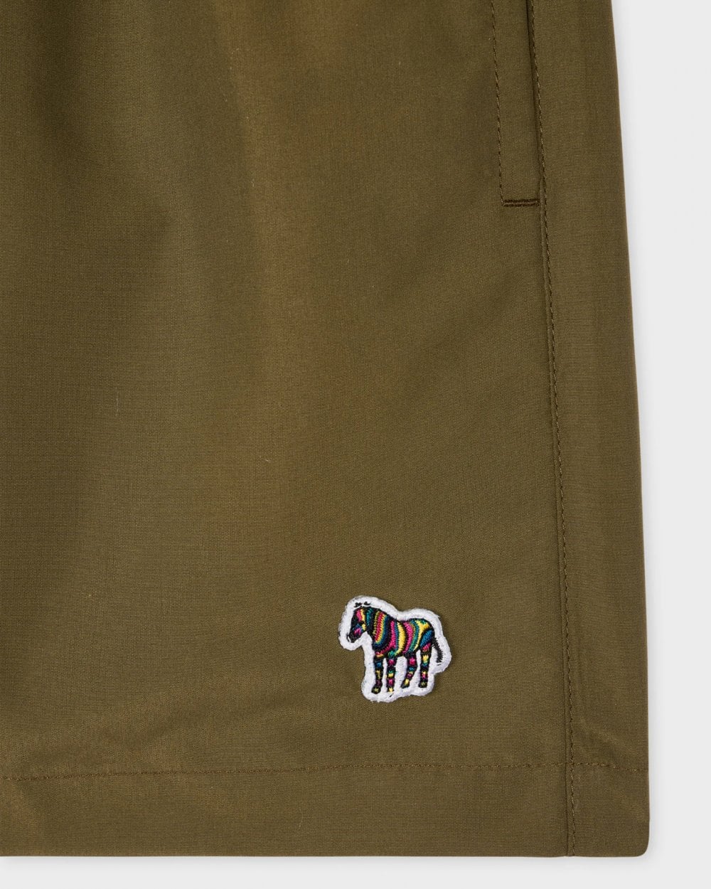 Paul Smith Mens Zebra Logo Swim Shorts - 35 Military Green