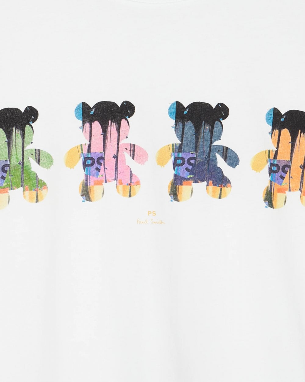 PS Paul Smith Mens Reg Fit Short Sleeve Multi Teddy T-Shirt