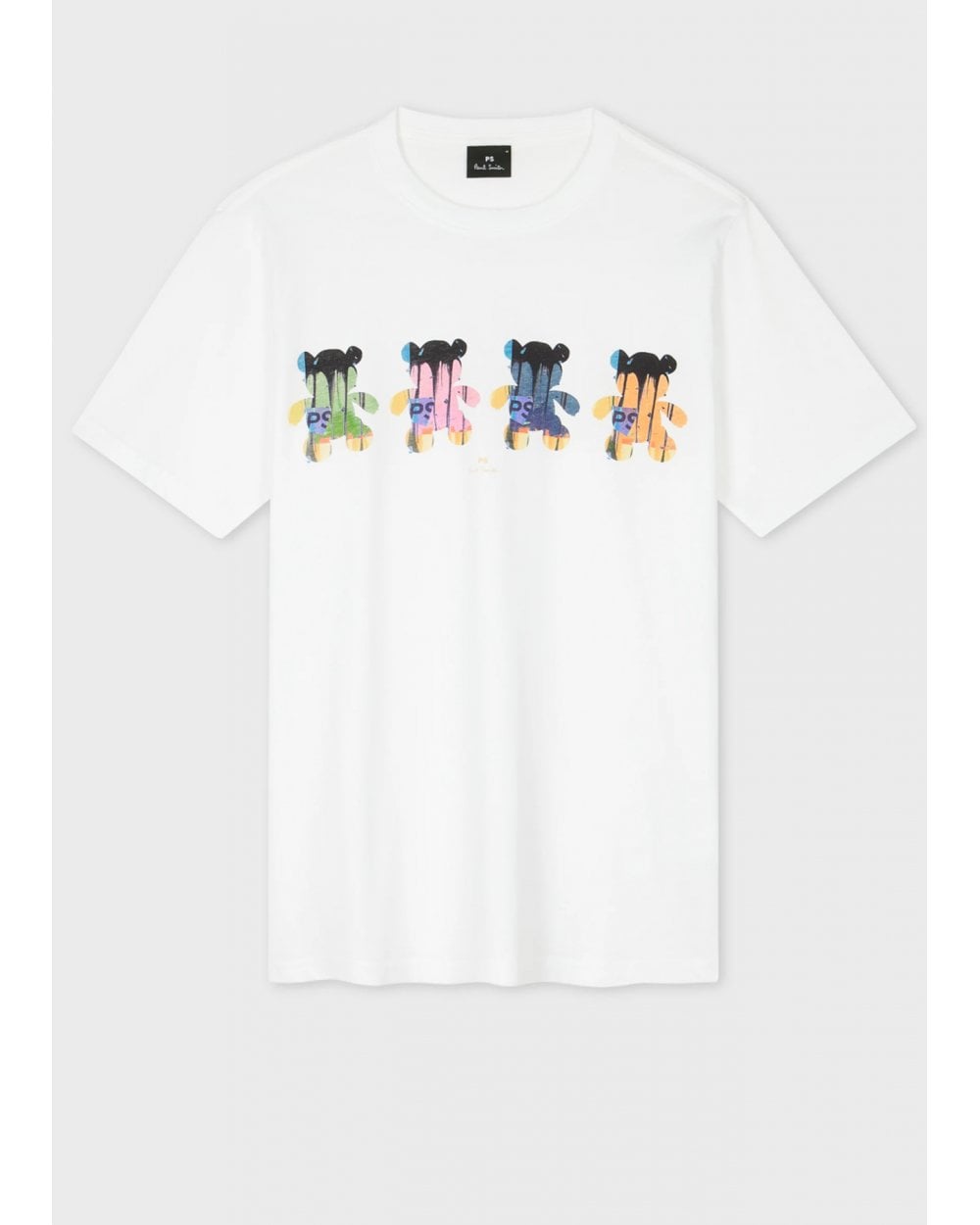 PS Paul Smith Mens Reg Fit Short Sleeve Multi Teddy T-Shirt