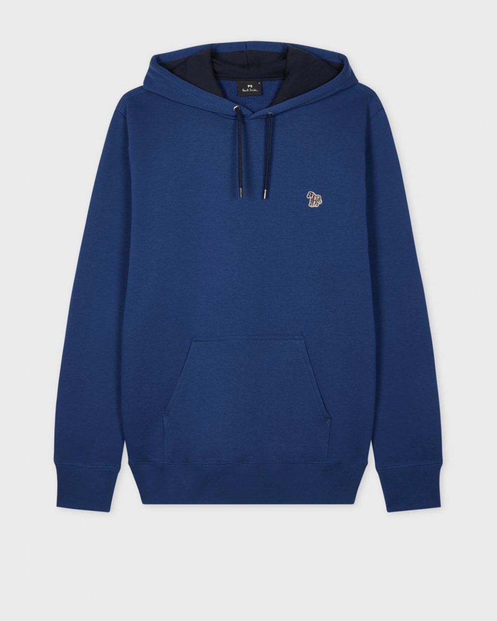 PS Paul Smith Mens Regular Fit Pullover Zebra Hoodie - 48A Inky Blue
