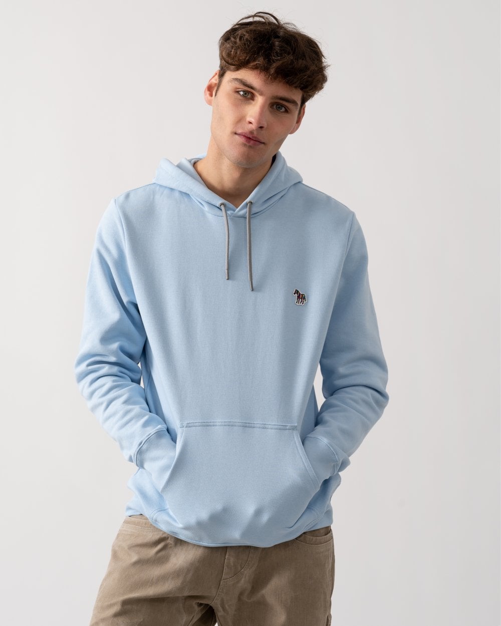 PS Paul Smith Mens Regular Fit Cotton Zebra Logo Hoodie