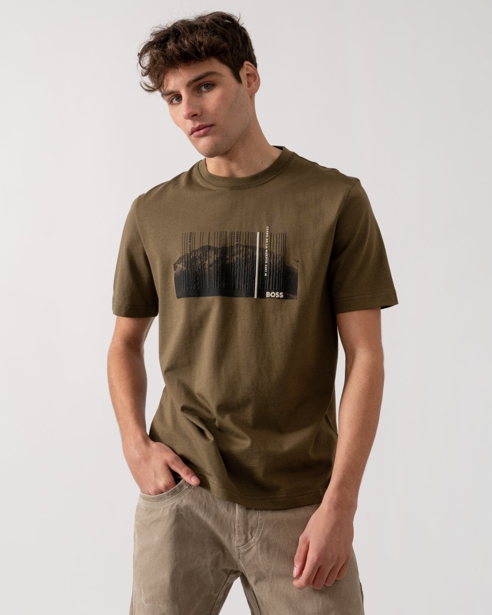 BOSS Orange Injungle Mens Graphic Print T-Shirt