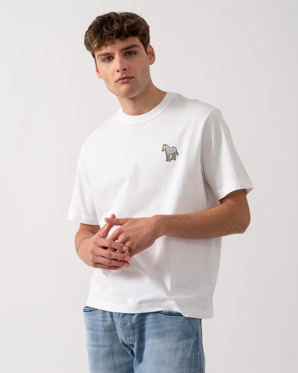 PS Paul Smith Mens Regular Fit Zebra Puff T-Shirt