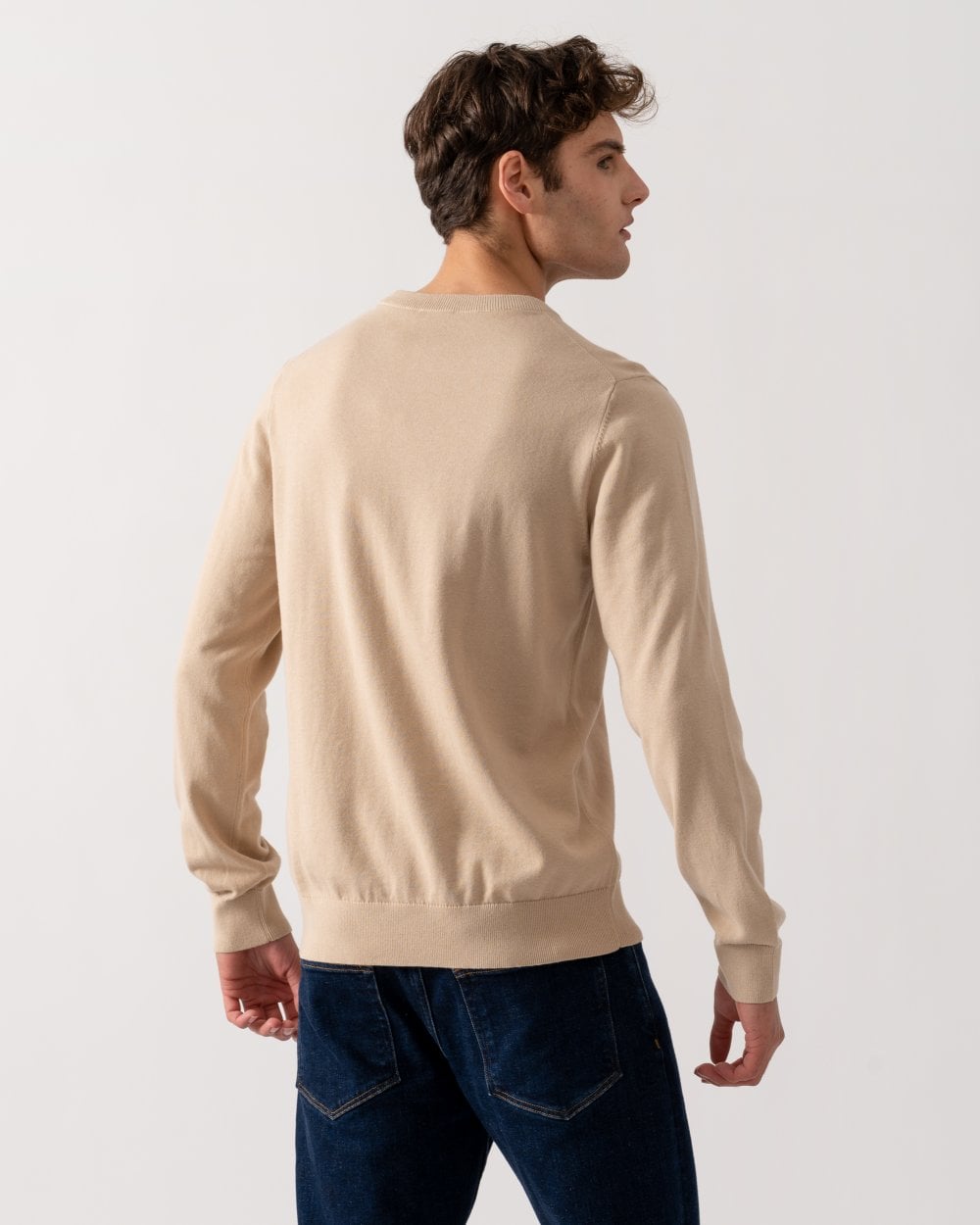 PS Paul Smith Mens Crew Neck Zebra Badge Jumper - 61 Medium Beige