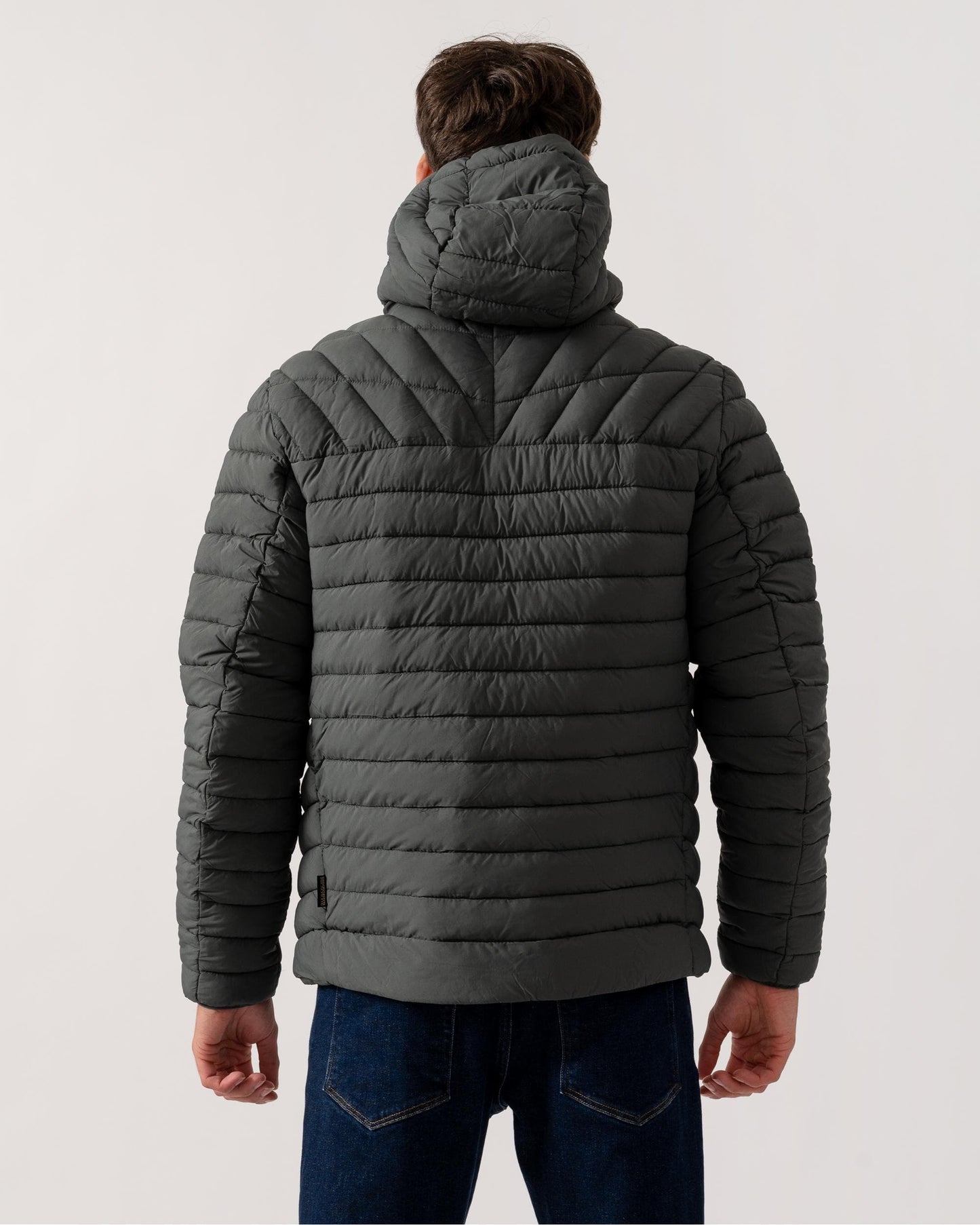 Napapijri A-Lapaz Mens Hooded Puffer Jacket - Green Urban G1S
