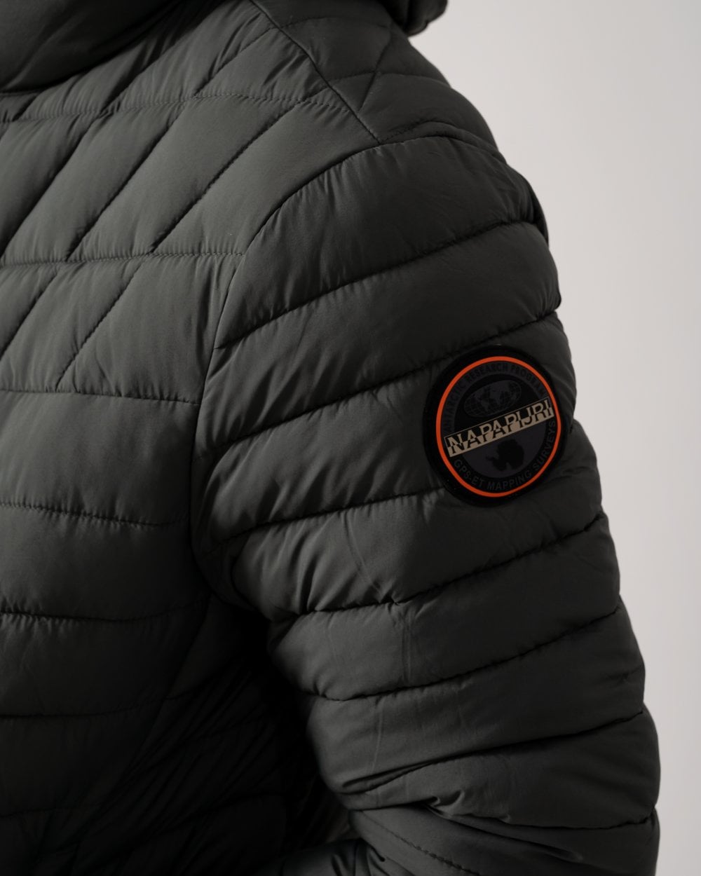 Napapijri A-Lapaz Mens Hooded Puffer Jacket - Green Urban G1S