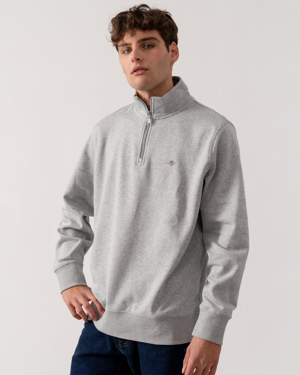 GANT Embroidered Archive Shield Half Zip