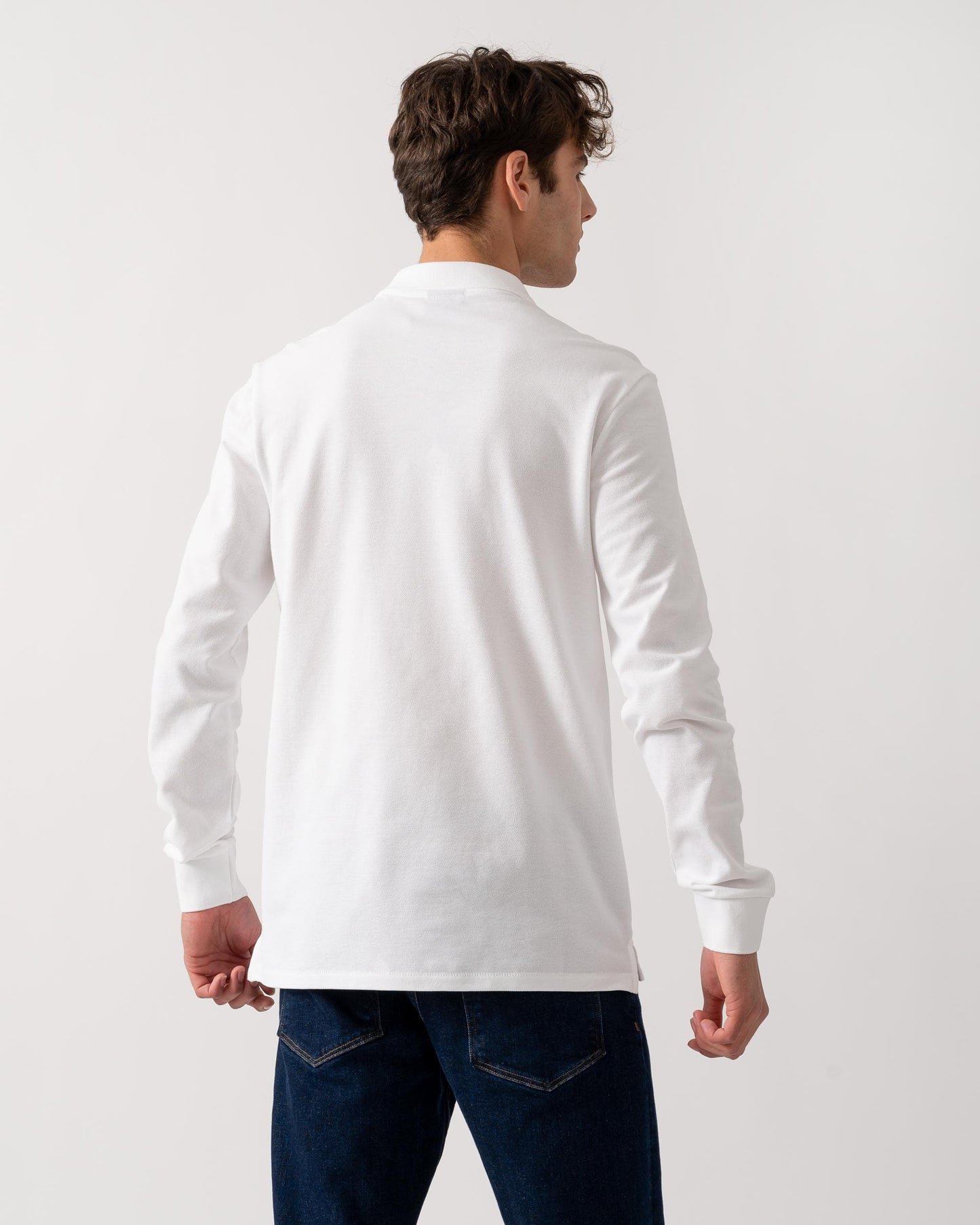 PS Paul Smith Mens Regular Fit Long Sleeve Classic Zebra Polo - 01 White