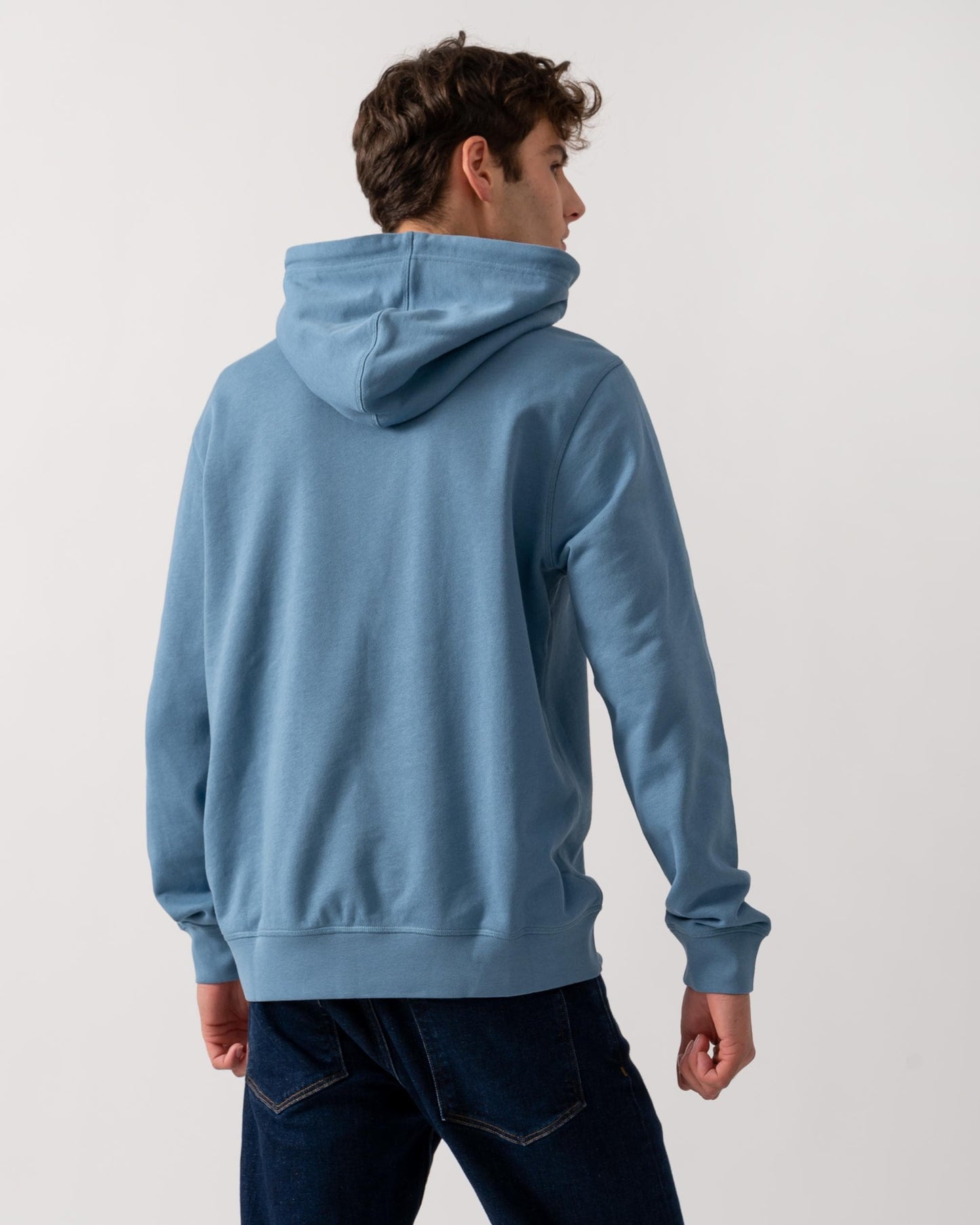 BOSS Orange Wetalk Mens Pullover Hoodie With Logo Patch - Light/Pastel Blue 459