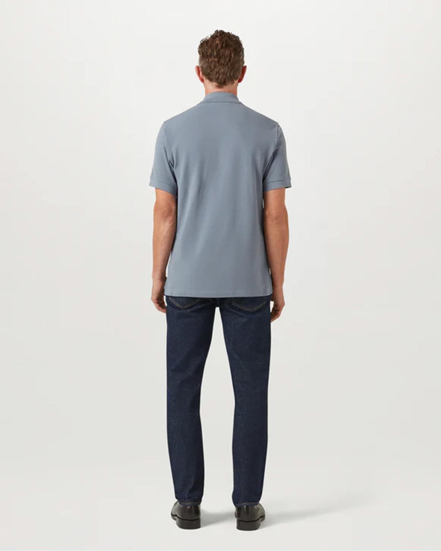 Belstaff Short Sleeved Mens Polo - Blue Flint