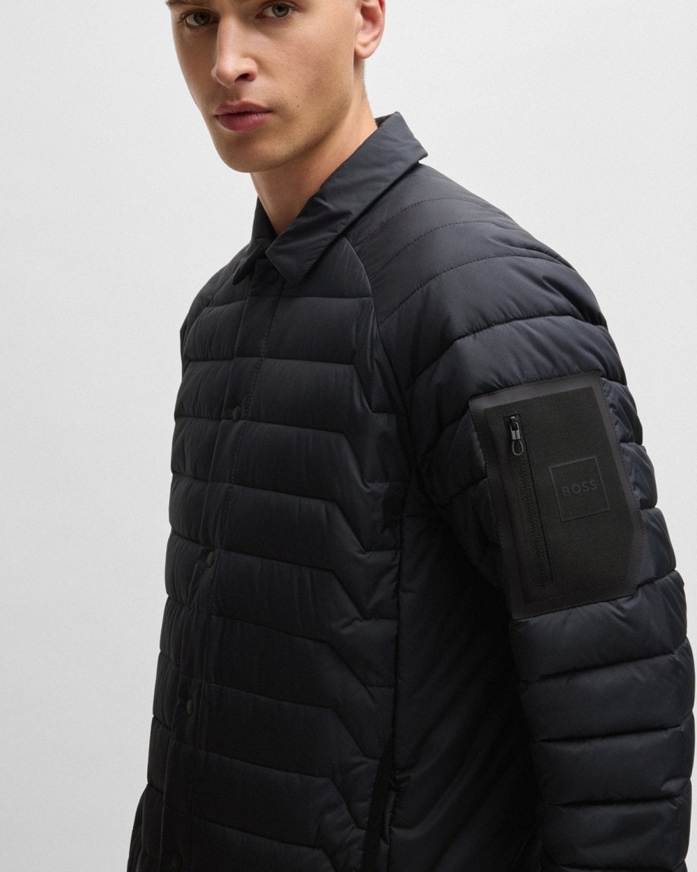BOSS Green BOSS Green Taranis Mens Water-Repellent Jacket with Lightweight Insulation