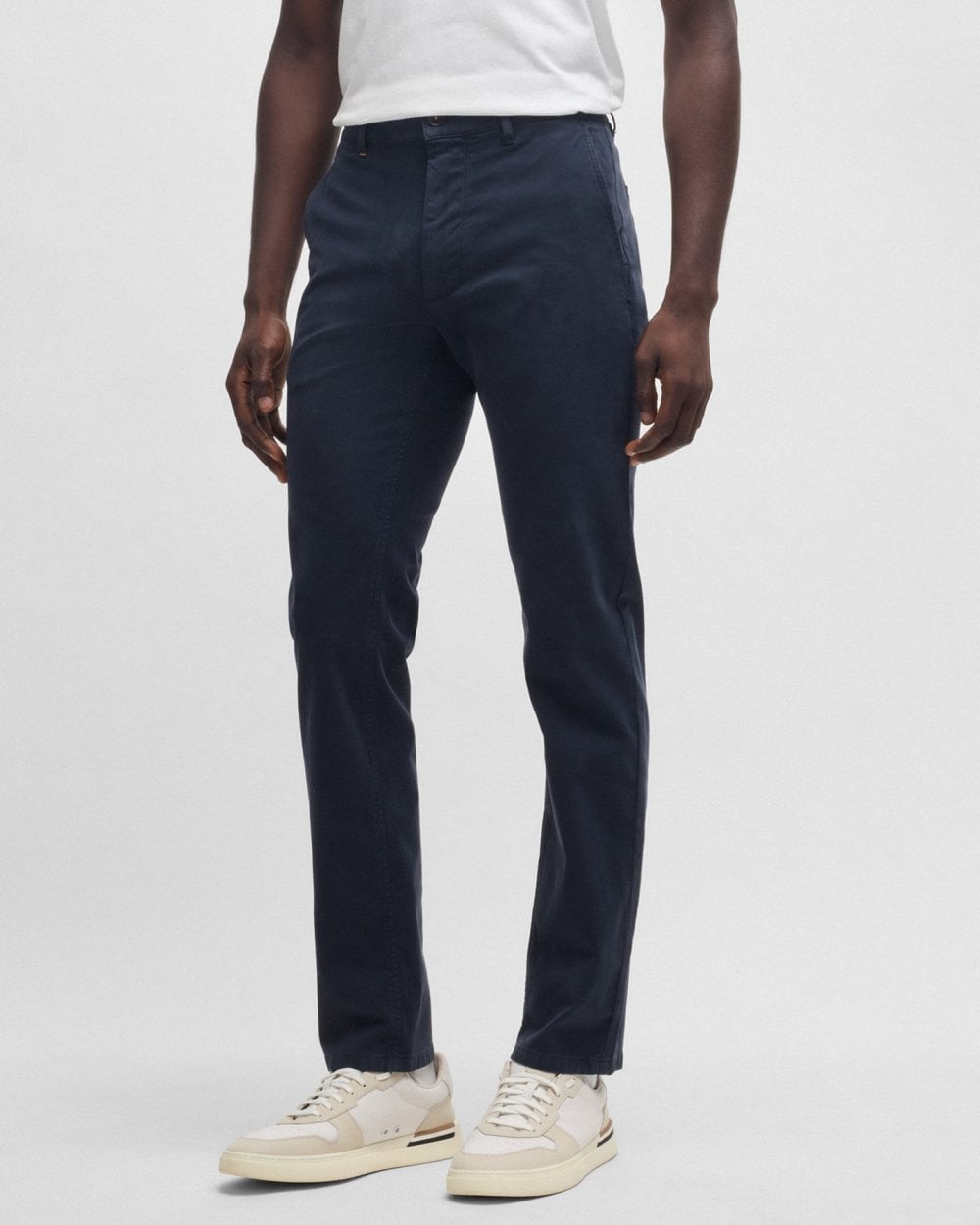 BOSS Orange Mens Slim Fit Chinos in Structured Comfort-Stretch Cotton