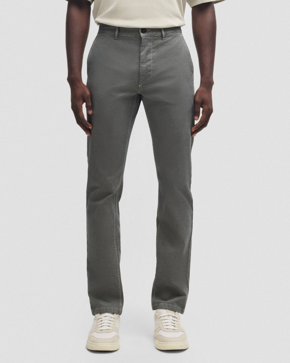 BOSS Orange Mens Slim Fit Chinos in Structured Comfort-Stretch Cotton