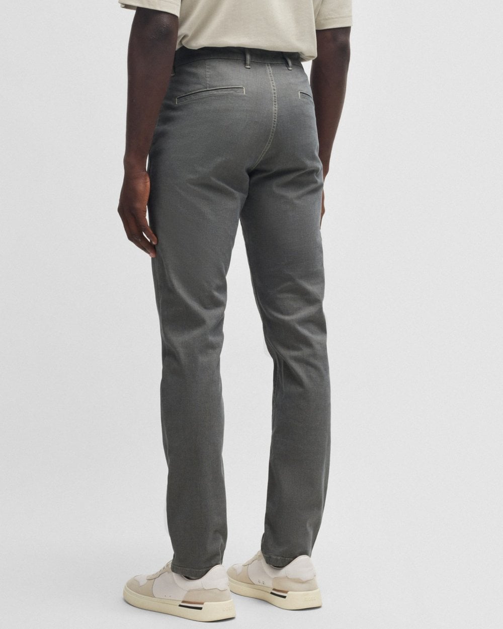 BOSS Orange Mens Slim Fit Chinos in Structured Comfort-Stretch Cotton - Light Beige 271