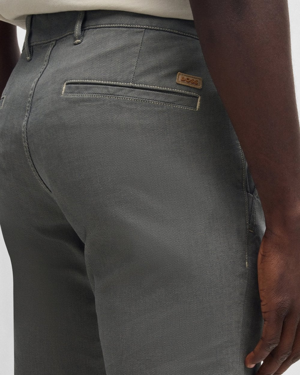 BOSS Orange Mens Slim Fit Chinos in Structured Comfort-Stretch Cotton - Light Beige 271