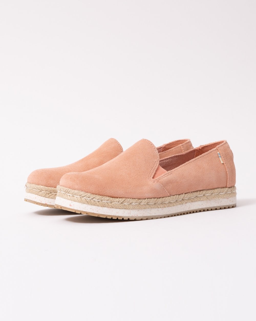 TOMS Coral Pink Suede Womens Palma Espadrille