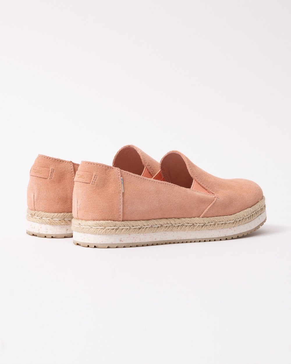 TOMS Coral Pink Suede Womens Palma Espadrille