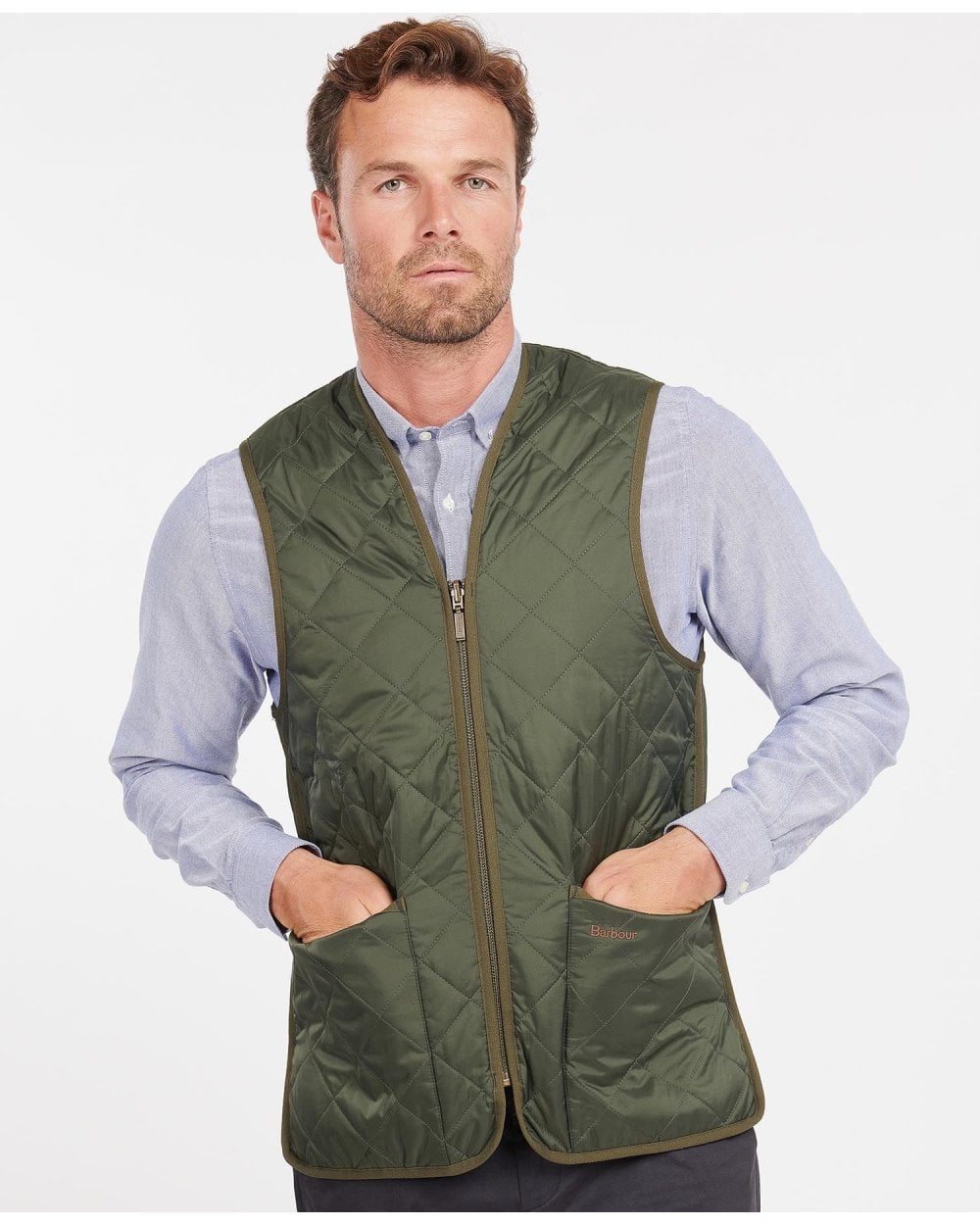 Barbour Quilted Mens Waistcoat/Zip-In Liner