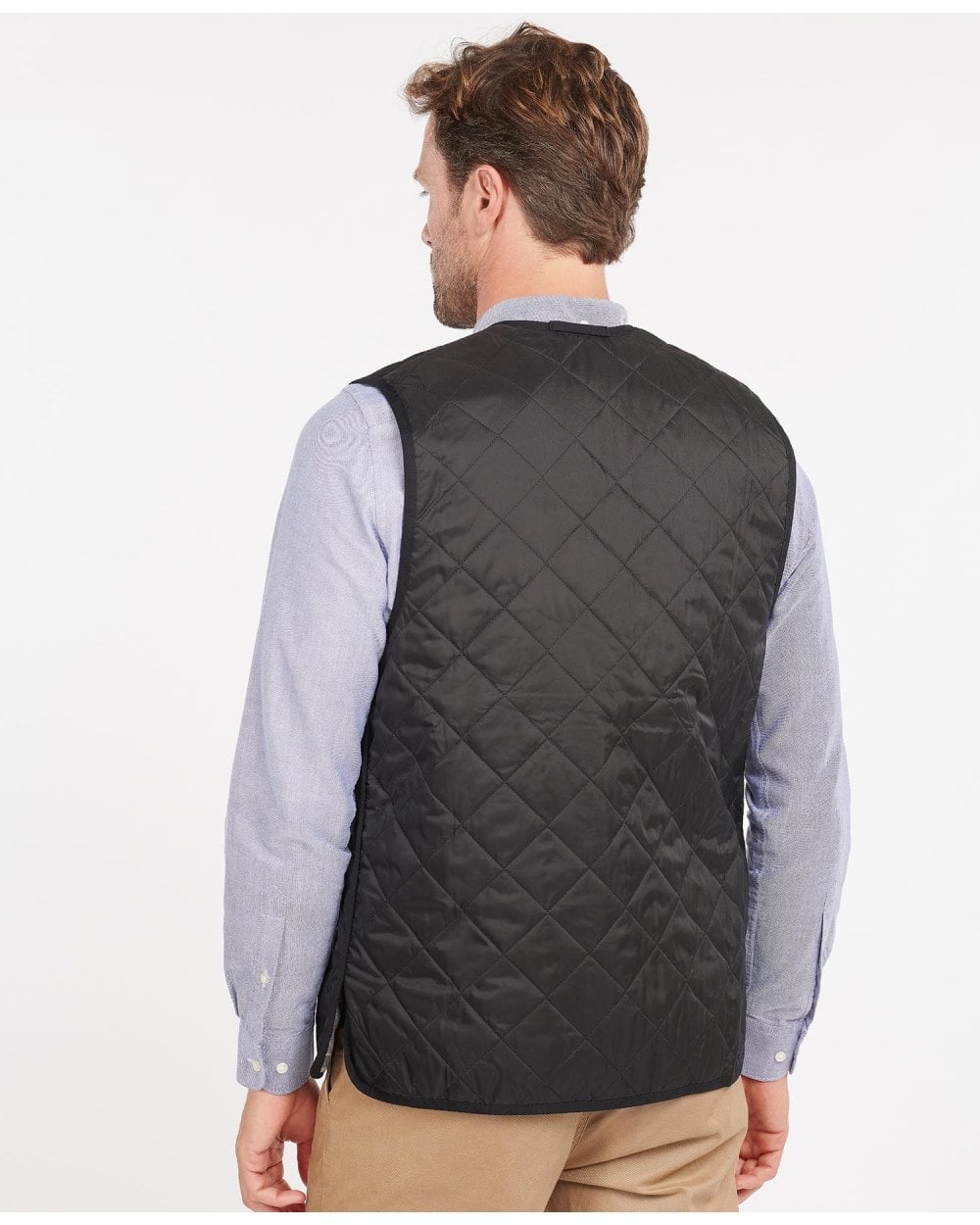 Barbour Quilted Mens Waistcoat/Zip-In Liner - Black/Modern