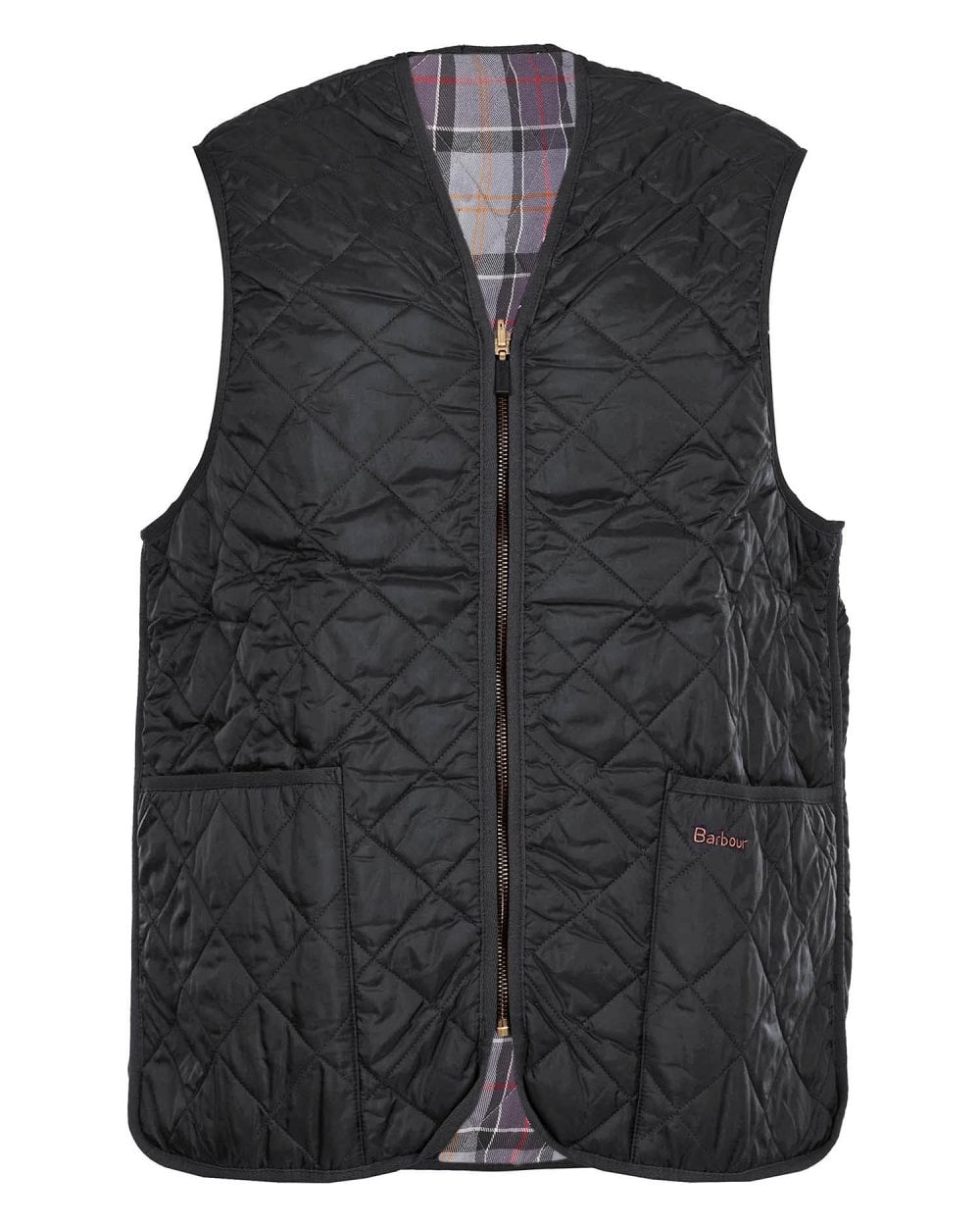 Barbour Quilted Mens Waistcoat/Zip-In Liner - Black/Modern
