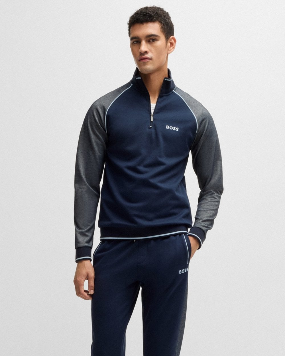 BOSS Orange BOSS Orange Mens Loungewear Tracksuit 1/4 Zip Jacket