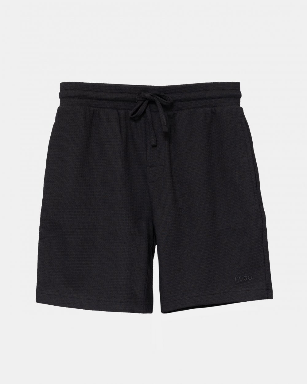 HUGO HUGO Austin Mens HUGO Austin Mens Waffle-Structured Pyjama Shorts with Embroidered Logo
