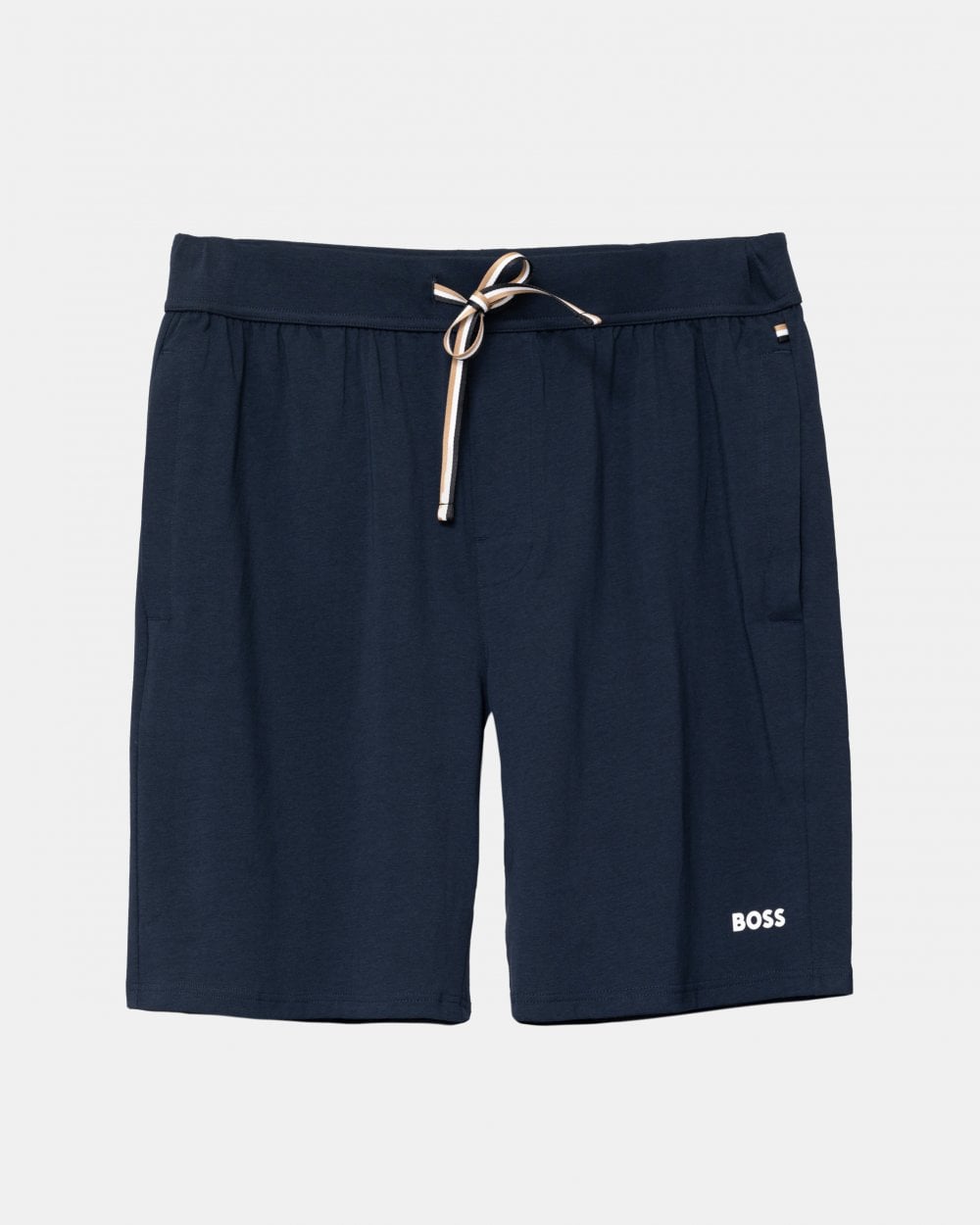 BOSS Orange Unique Mens Stretch-Cotton Pyjama Shorts with Logo Print