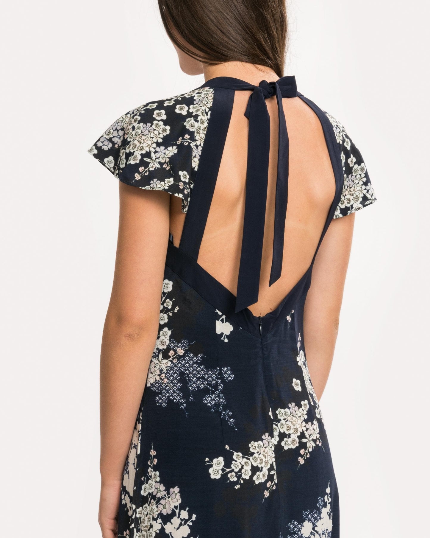 French Connection Rishiri Drape Short Sleeved Maxi Dress