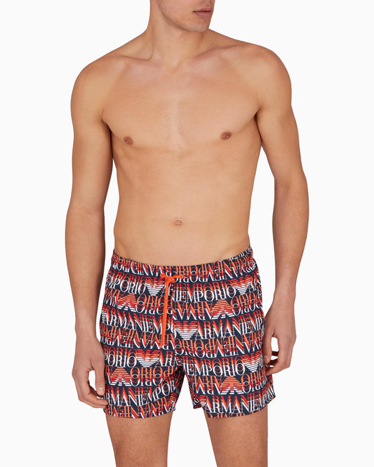 Emporio Armani Emporio Armani Large Logo Beach Shorts