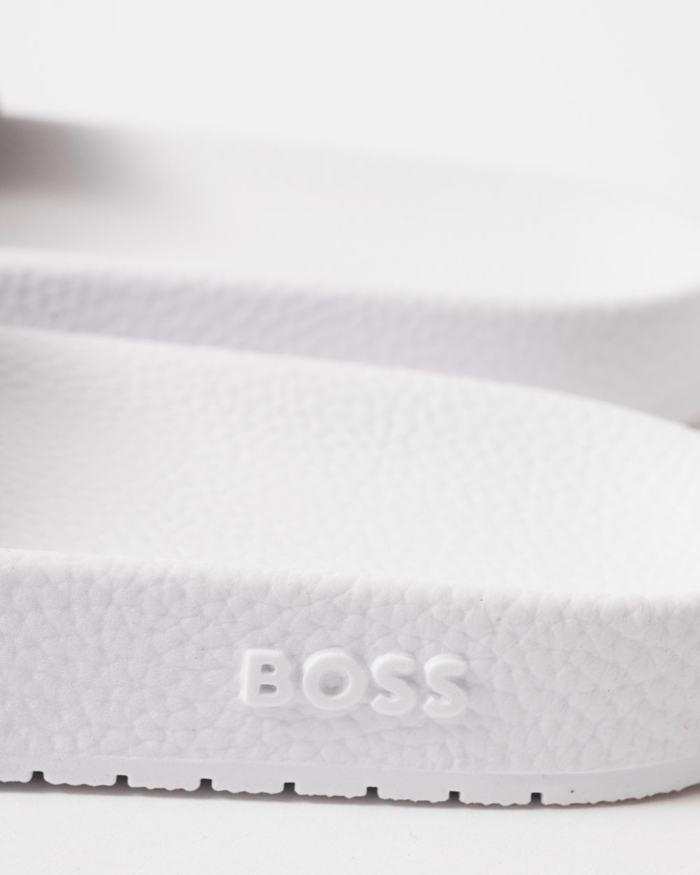 BOSS Orange Aryeh Mens Italian-Made Slides With Large Logo Detail - Natural 101