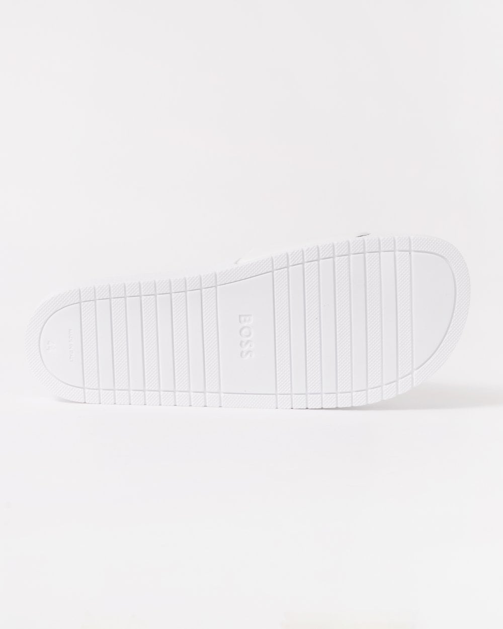 BOSS Orange Aryeh Mens Italian-Made Slides With Large Logo Detail - Natural 101