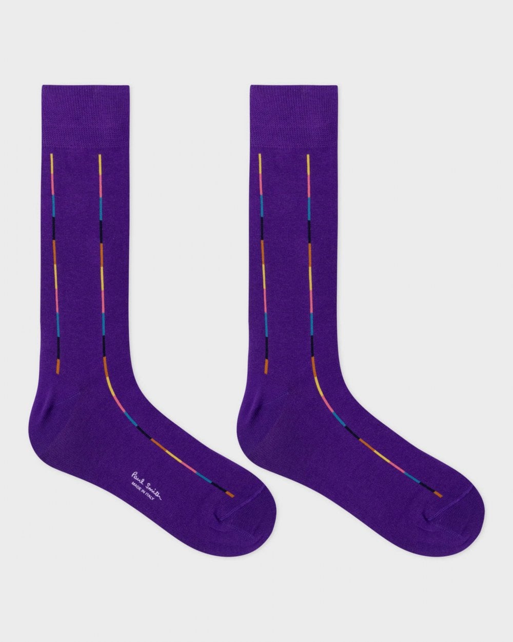 Paul Smith Mens Thin Artist Stripe Socks - 59 Purple