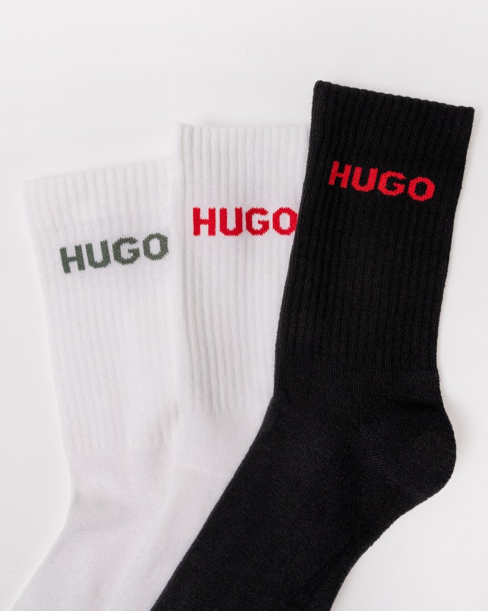 HUGO HUGO 6 Pack QS Rib Logo Mens Combed Cotton Socks