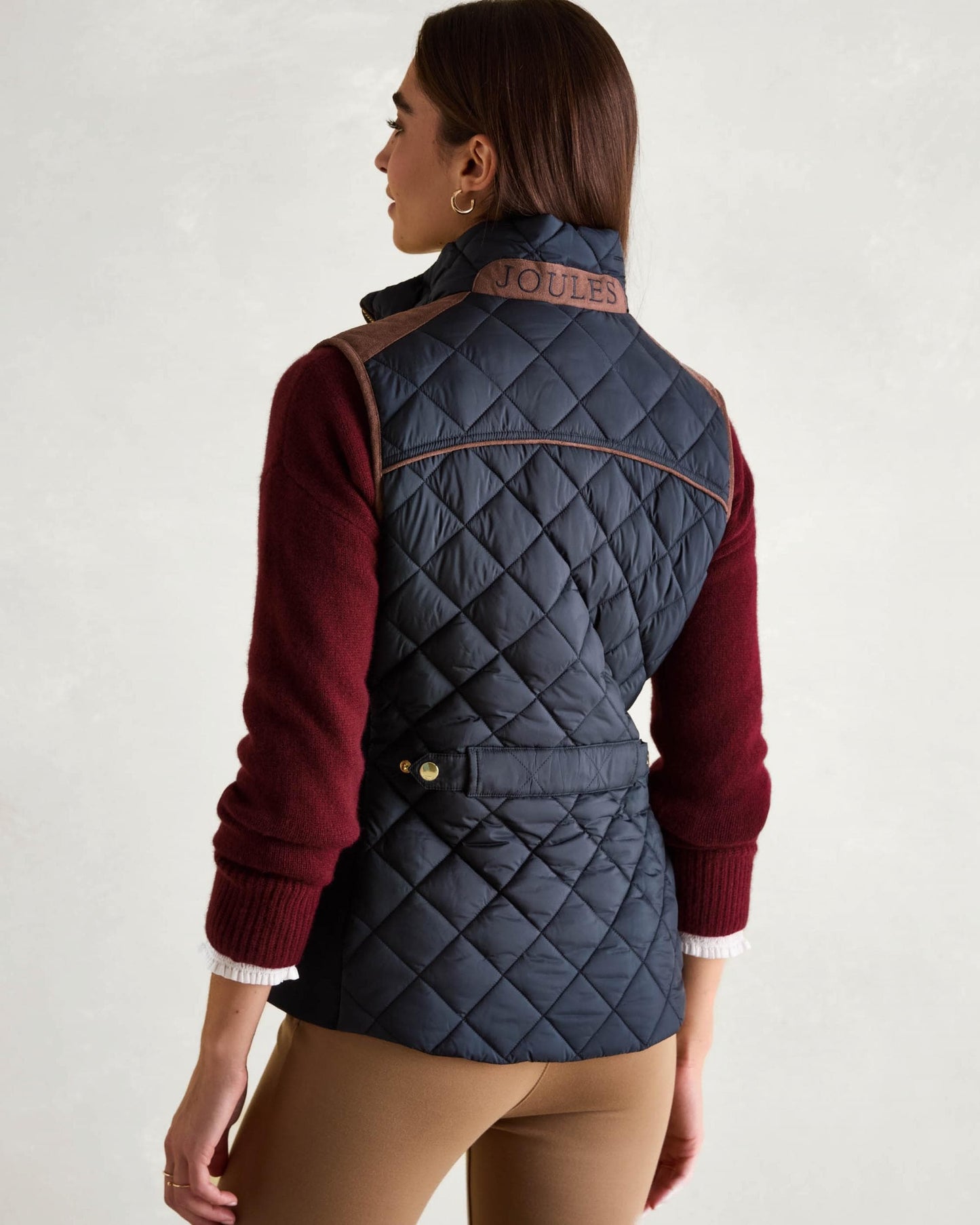 Joules Braemar Luxe Womens Quilted Gilet - Navy