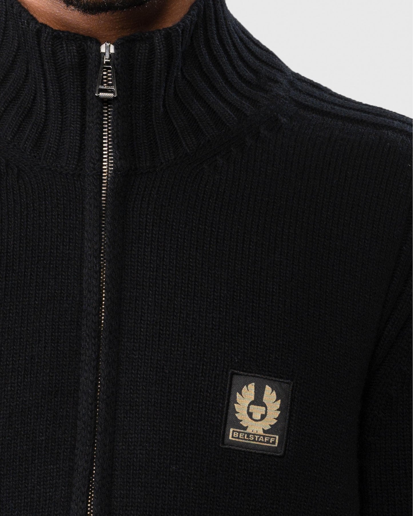 Belstaff Belstaff Watch Mens Zip Cardigan With Logo Patch