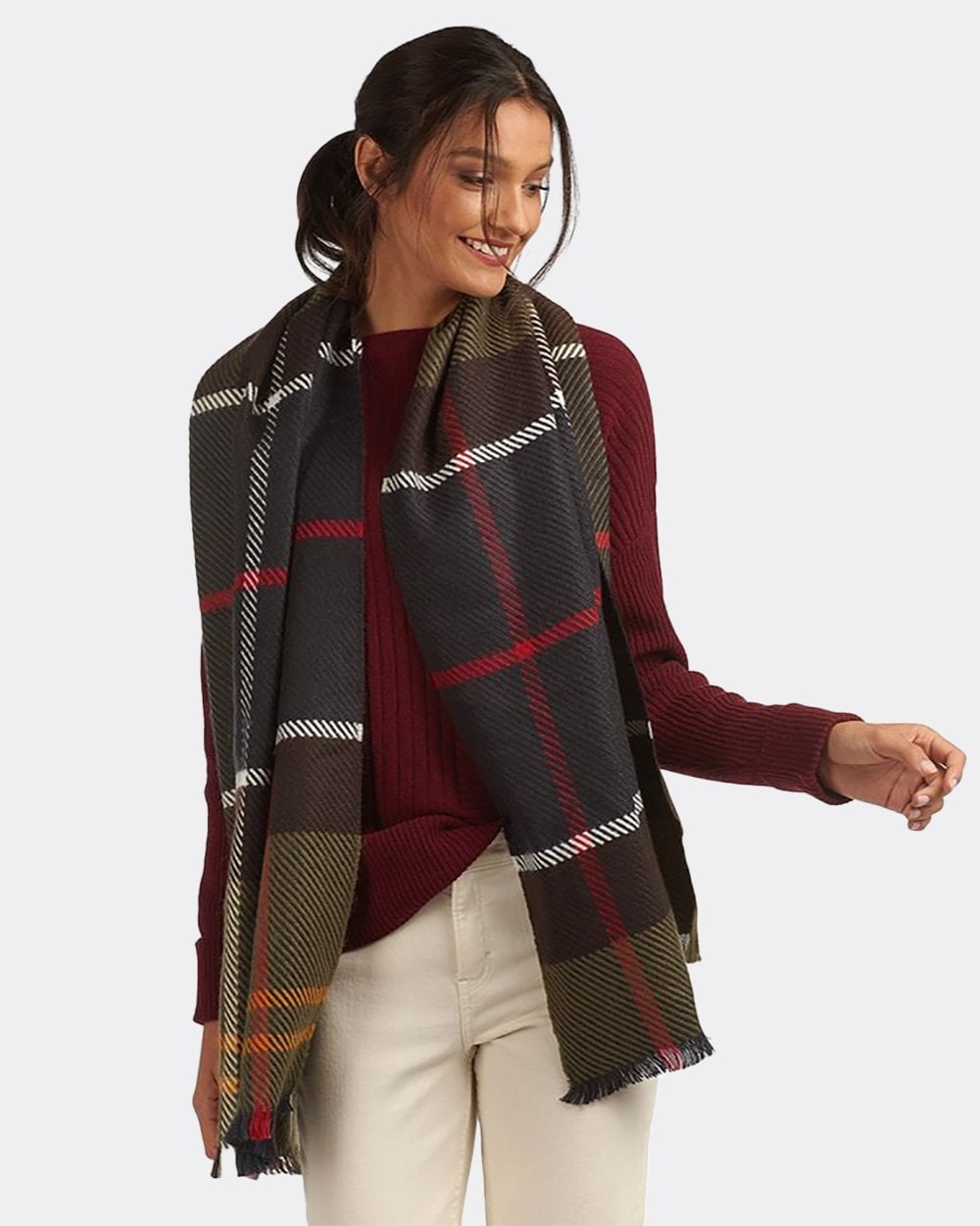 Barbour Blair Womens Tartan Scarf - Classic Tartan