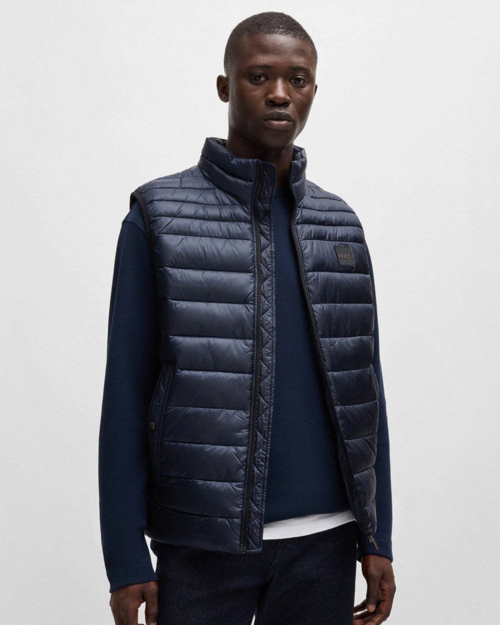 BOSS Orange Odeno2 Mens Padded Gilet - Dark Blue 404
