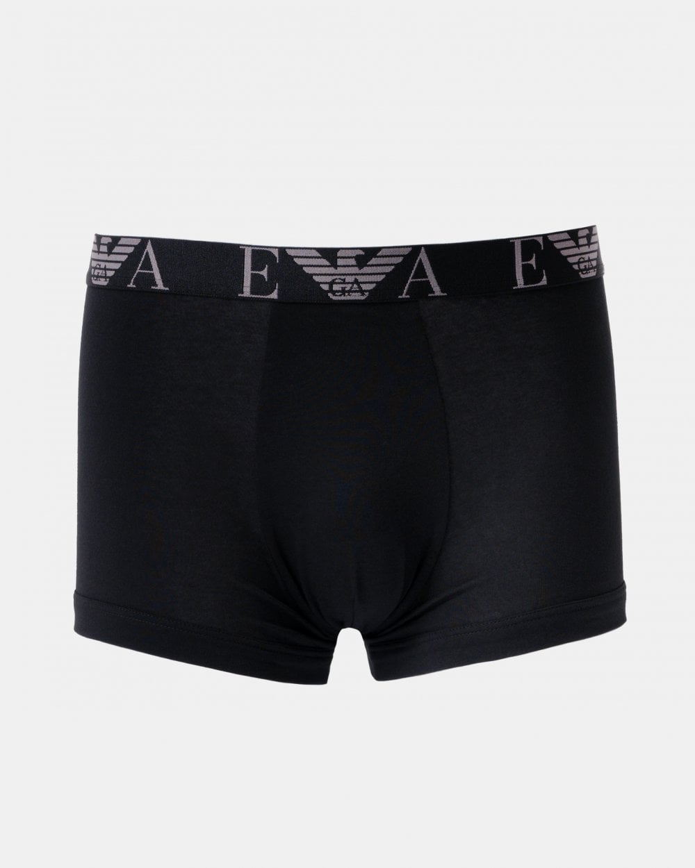 Emporio Armani 3 Pack Mens Boxer Briefs with Bold Monogram Logo - Black/Black/Black