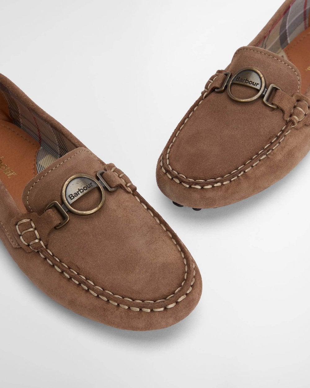 Barbour Laire Womens Driving Shoes - Light Trench Suede