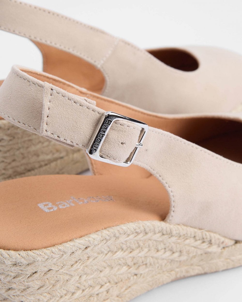 Barbour Hazel Womens Suede Espadrilles - Salt
